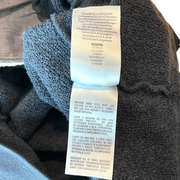 Mother Denim The Push and Shove Sweatshirt Faded Black Padded Shoulders Size S - Picture 9 of 11